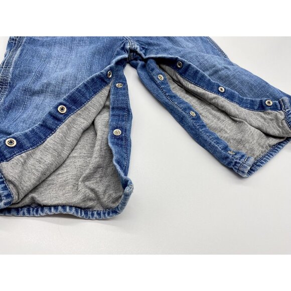 Vintage Baby Gap Toddler 18-24M 18M 24M Denim Lined Jeans Overalls Bear Logo - Picture 8 of 12